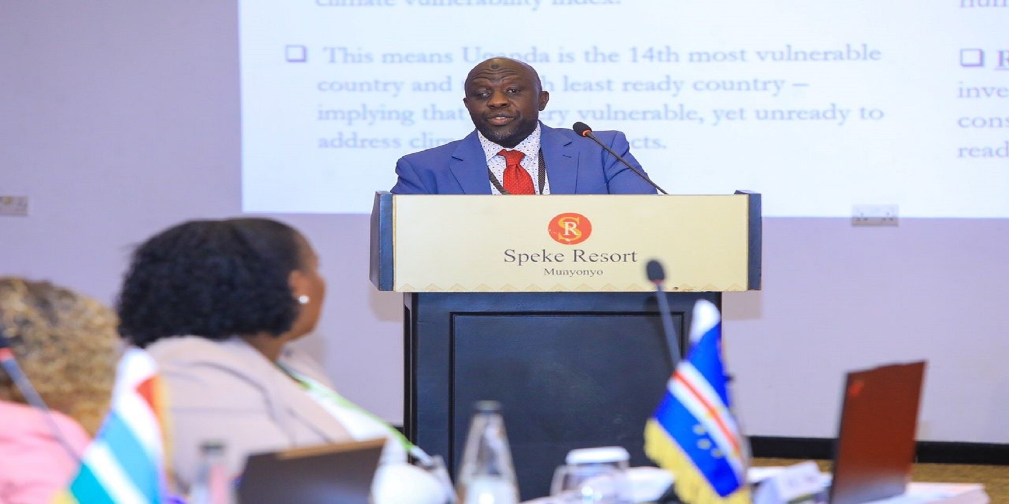 The Director of the Parliament of Uganda Budget Office, Sulaiman Kiggundu, presenting at the conference 